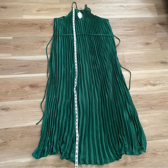 Banana Republic Green Halter Pleated Maxi Dress M - Picture 5 of 7